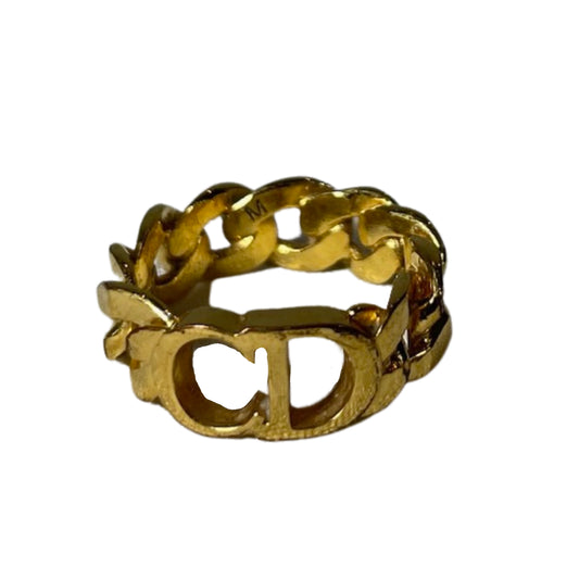 Christian Dior Gold CD Logo Ring